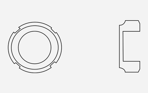Ghiere autobloccanti (Con inserto in nylon tipo normale e pesante)