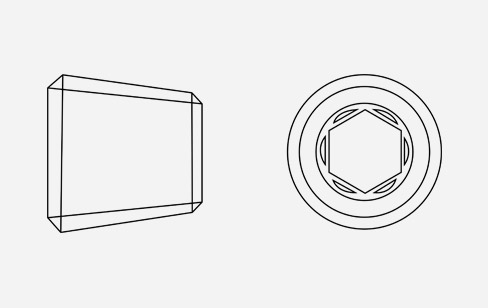 Tappi conici cava esagonale